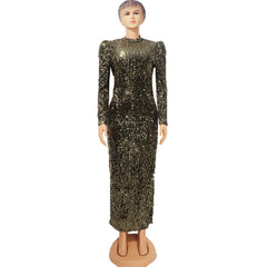 Flannelette Sequin Fabric for Women's Dresses