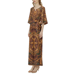 DaviDE Dolman Sleeve Belted Wide Leg Jumpsuit