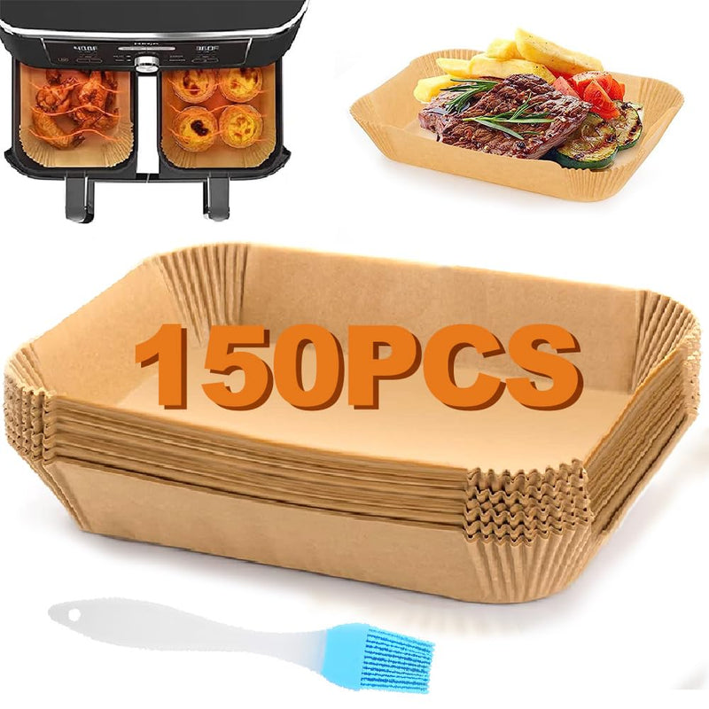 YJWYDM Air Fryer Disposable Paper Liners 150PCS Air Fryer Parchment Paper Liners 8.7x5.5